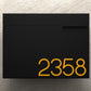 Black Mailbox Orange Text