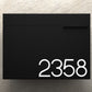 Black Mailbox White Text