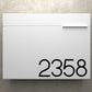 White Mailbox Black Text