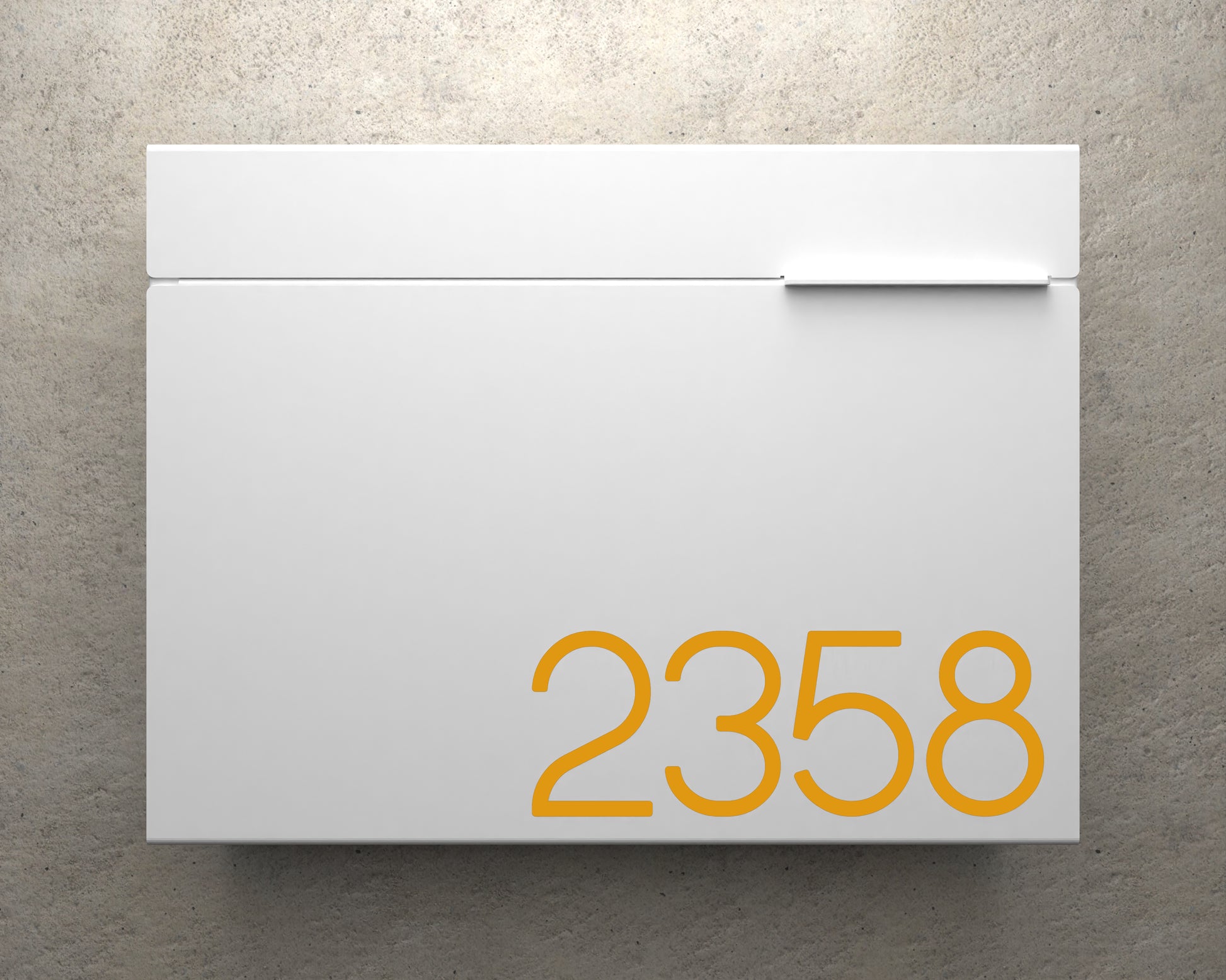 White Mailbox Orange Text