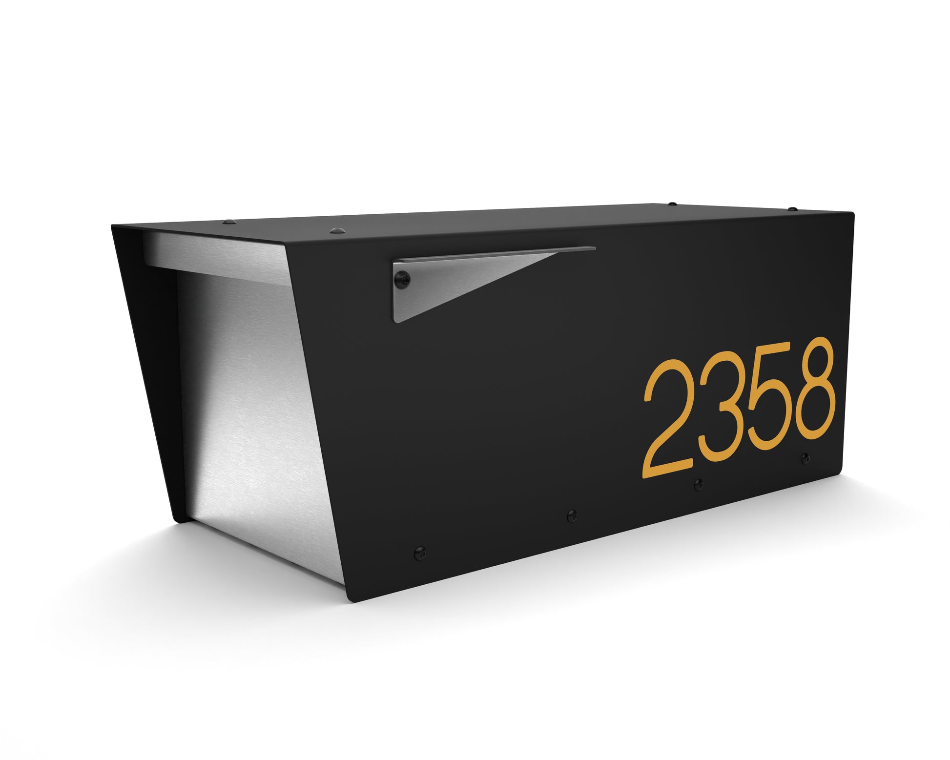 Black Mailbox Orange Text