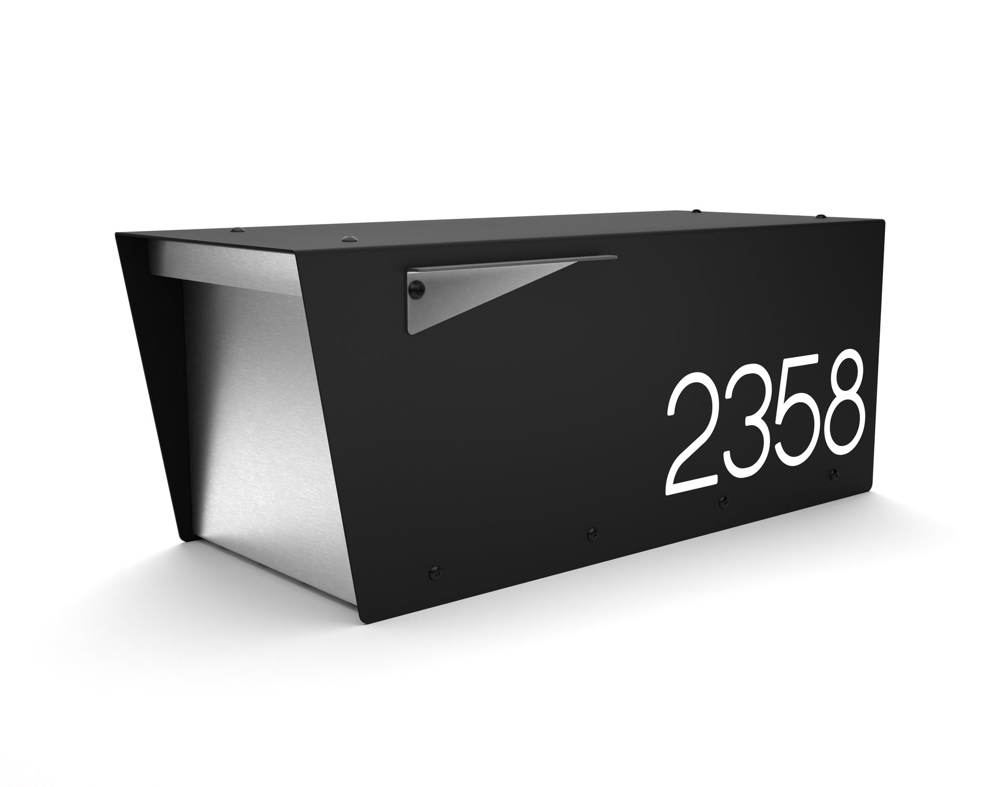 Black Mailbox White Text