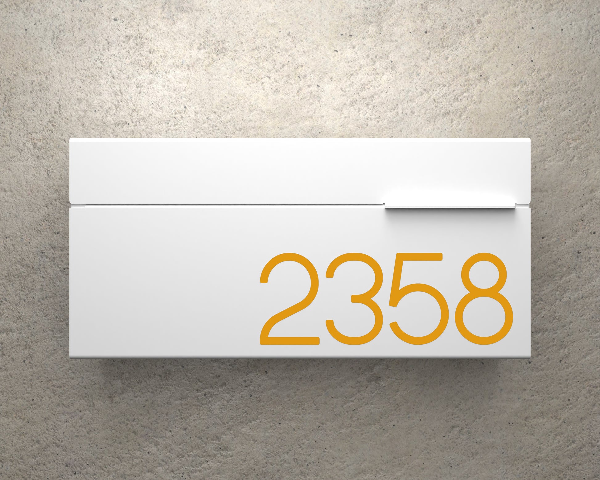 White Mailbox Orange Text